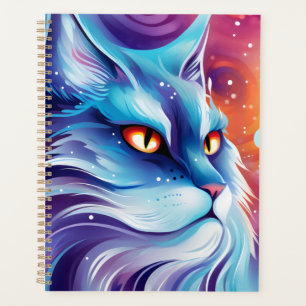 Chat bleu rêveur