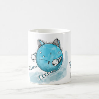 Chat bleu - tasse de monstre