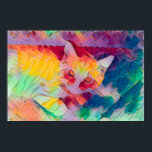 Chat Boho jaune coloré Hippie Pop Art<br><div class="desc">Cute tabby chat pop art. Boho jaune violet bleu orange vert mur art. Cool,  moderne,  tendance,  design chic. Un design unique et unique. Cherchez les produits correspondants dans ma collection de magasins. Copyright de l'image Marg Seregelyi Photography.</div>