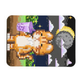 Chat Boire Boba Tea UFO Eclipse Magnet (Horizontal)