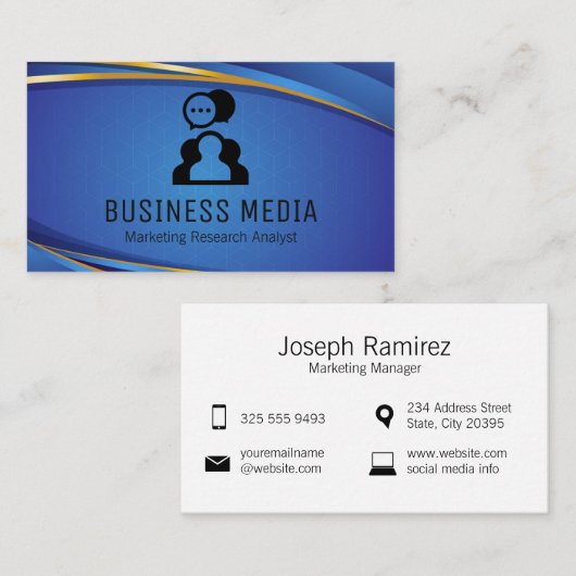 Chat Bubbles | Moderne Achtergrond Visitekaartje (Voorkant / Achterkant)