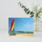 Chat by the Sea - Carte postale de voile (Debout devant)