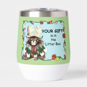 Chat cadeau de Noël Green Funny (Avant)