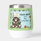 Chat cadeau de Noël Green Funny (Arrière)