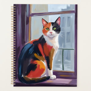 Chat calico Animal de compagnie sur le rebord de