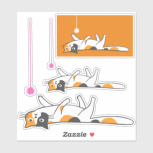 Chat Calico non motivé   Autocollants pour animaux