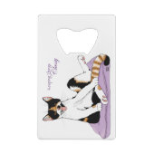 Chat calicot fantaisiste violet classe (Dos)