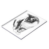 Chat Calme Vue vers le bas Carnet Portrait (Côté gauche)