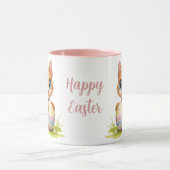 Chat caricature mignonne serrant la Mug d'oeufs de (Centre)