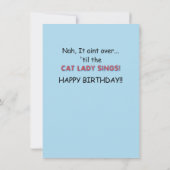 Chat! Carte d'anniversaire Fun Flat ! (Dos)