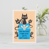 Chat! Carte d'anniversaire Fun Flat ! (Debout devant)