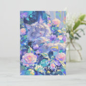 Chat, carte de sympathie de perte de l'animal (Debout devant)