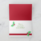 Chat | Carte de voeux Joy Holiday (Intérieur)