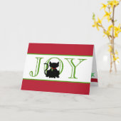 Chat | Carte de voeux Joy Holiday (Fleur jaune)