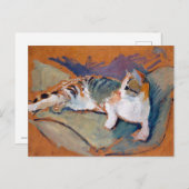 Chat, Carte postale Macke August (Devant / Derrière)