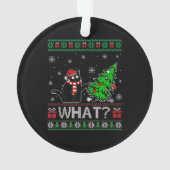 Chat Ce Chat Noir Drôle Poussant Arbre De Noël (dos)