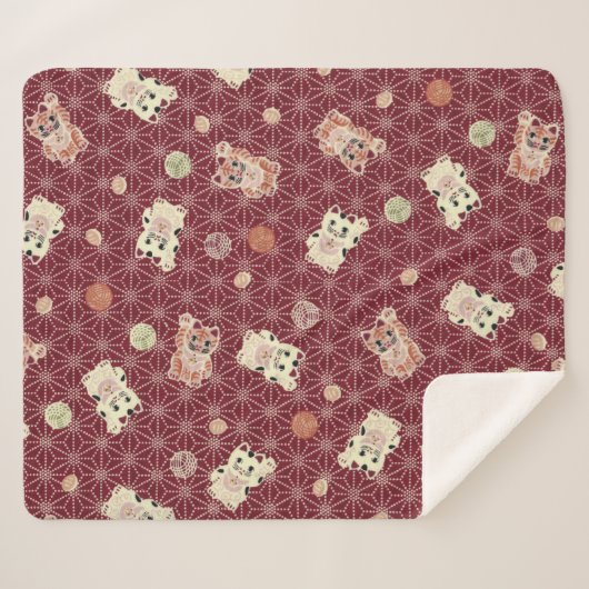 Chat chanceux, couverture à dos Sherpa (Devant (Horizontal))