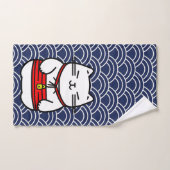 Chat chanceux japonais ou Maneki-Neko (Serviette à main)