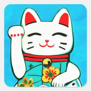 Chat chanceux Maneki Neko autocollants
