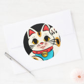 Chat chanceux Maneki Neko autocollants (Enveloppe)
