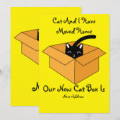 Chat Changement De Carte D'Adresse Déménagement Ac (Devant / Derrière)