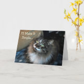Chat Chat Anniversaire Chat Carte Anniversaire (Fleur jaune)