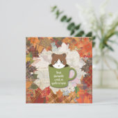 Chat Chat Chat Plat Carte de remerciements (Debout devant)