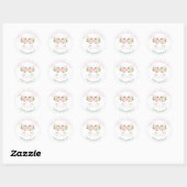 Chat-chat Fleurs Anniversaire Classique Sticker Ro (Feuille)