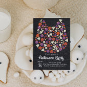 Chat chien en bois foncé invitations à la fête d'H