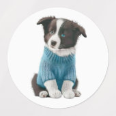 Chat Chien Souris Photo Étiquette classique (Design 2)