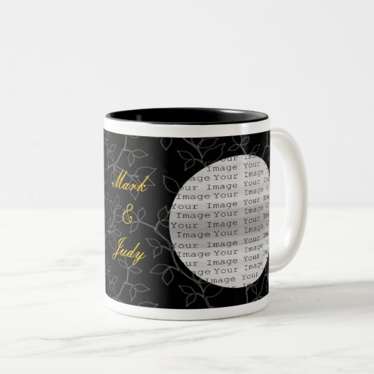 Chat & Chouette Halloween Mariage Mug (Devant droit)