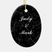 Chat & Chouette Halloween Ornement Mariage (Dos)