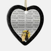 Chat & Chouette Halloween Ornement Mariage (Droite)