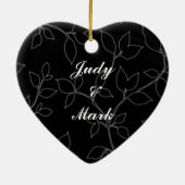 Chat & Chouette Halloween Ornement Mariage (Dos)