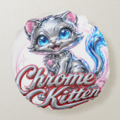 CHAT CHROME  coussin de jet en coton (Dos)
