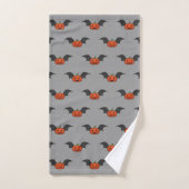 Chat Citrouille d'Halloween (Serviette à main)