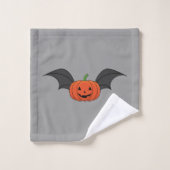 Chat Citrouille d'Halloween (Gant de toilette)