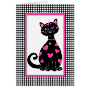 Chat Coeurs Whimsical