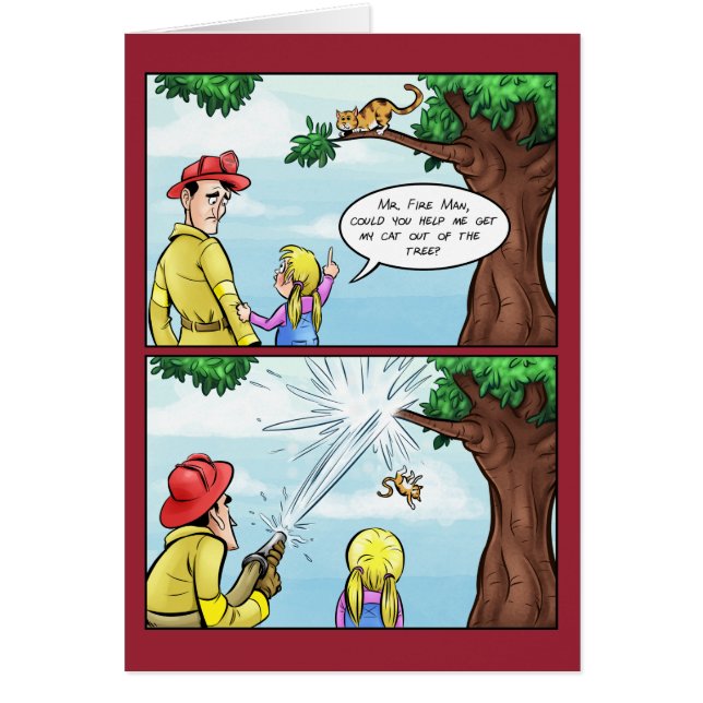 Chat coincé dans la bande dessinée d'arbre (Devant)