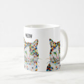 Chat coloré Art Meow Mug (Devant droit)