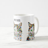 Chat coloré Art Mug (Devant droit)