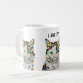 Chat coloré Art Mug (Devant gauche)