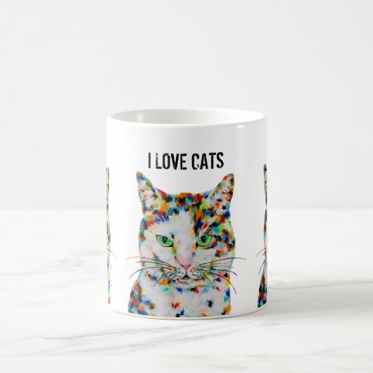 Chat coloré Art Mug (Centre)
