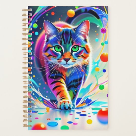 Chat coloré, éclaboussure, peinture, classement de (Devant)
