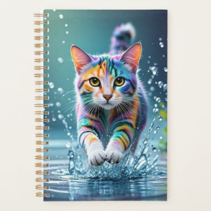 Chat coloré, éclaboussure, peinture, classement de