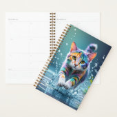 Chat coloré, éclaboussure, peinture, classement de (Devant avec enveloppe)