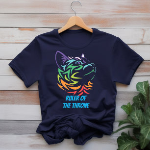Chat coloré "Règle du Trône" T-shirt