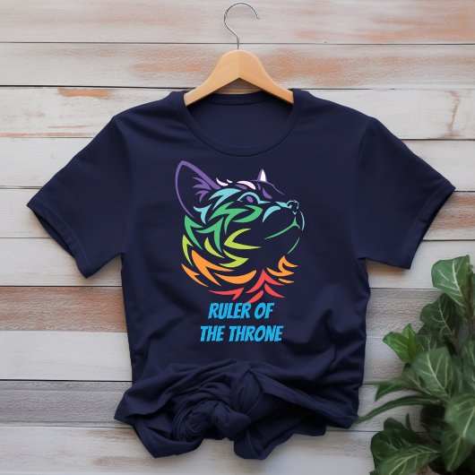 Chat coloré "Règle du Trône" T-shirt