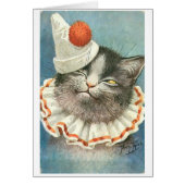 Chat comique vintage de clown, (Devant)