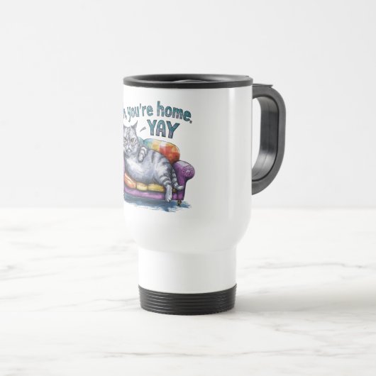 Chat contre l'humanité Mug - Un autre problème bra (Devant droit)